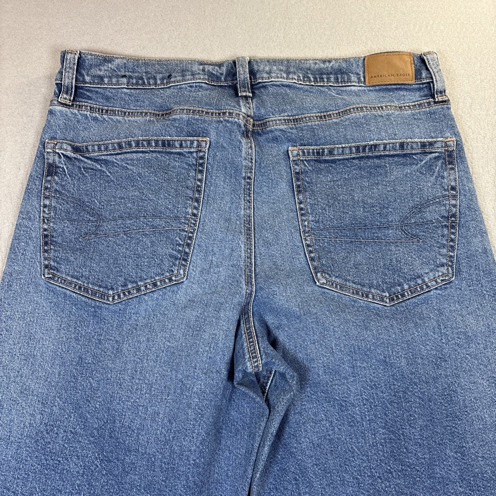 American Eagle Stretch Studded Stovepipe Jeans Size 12 Regular High- Rise Woman - Picture 8 of 12